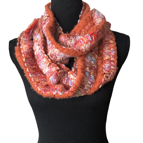 Aurora Paci Italia Woven Wool-Blend Fringe Scarf Made In Italy - Picture 13 of 13